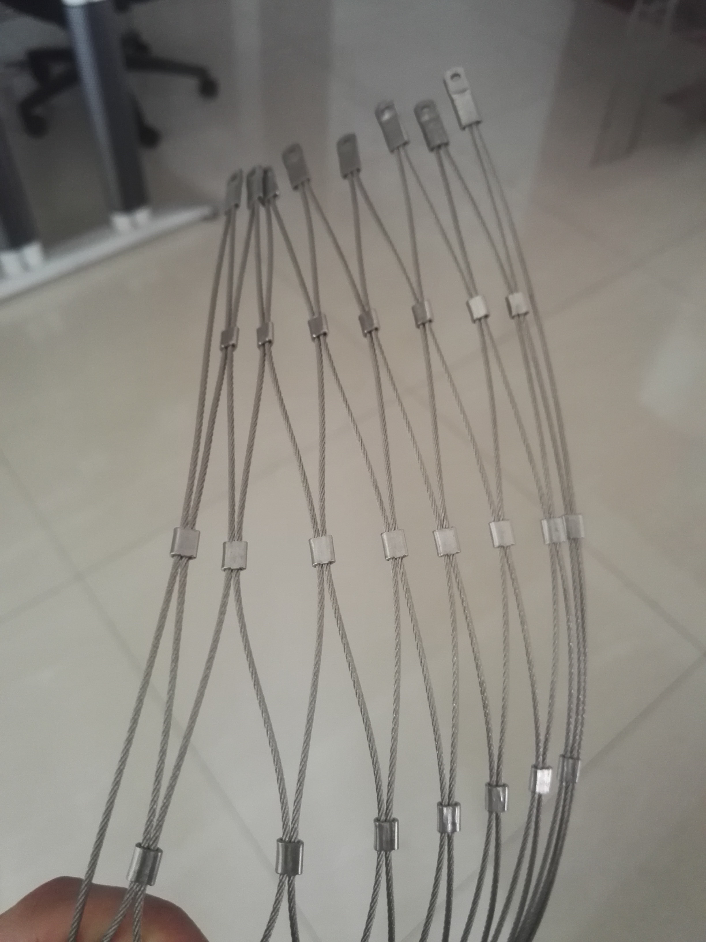 Versatile Stainless Steel Wire Rope Mesh Ferruled Type / Knotted Type